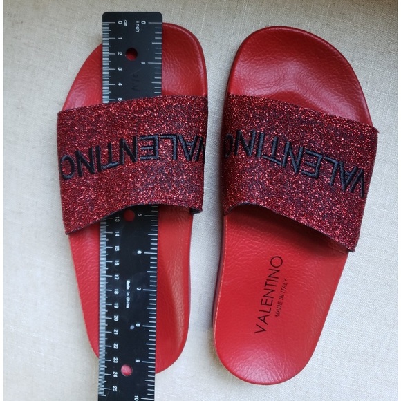 Brand New VALENTINO by Mario Valentino Solaia Locker Glitter SLIDE with box - Picture 10 of 10